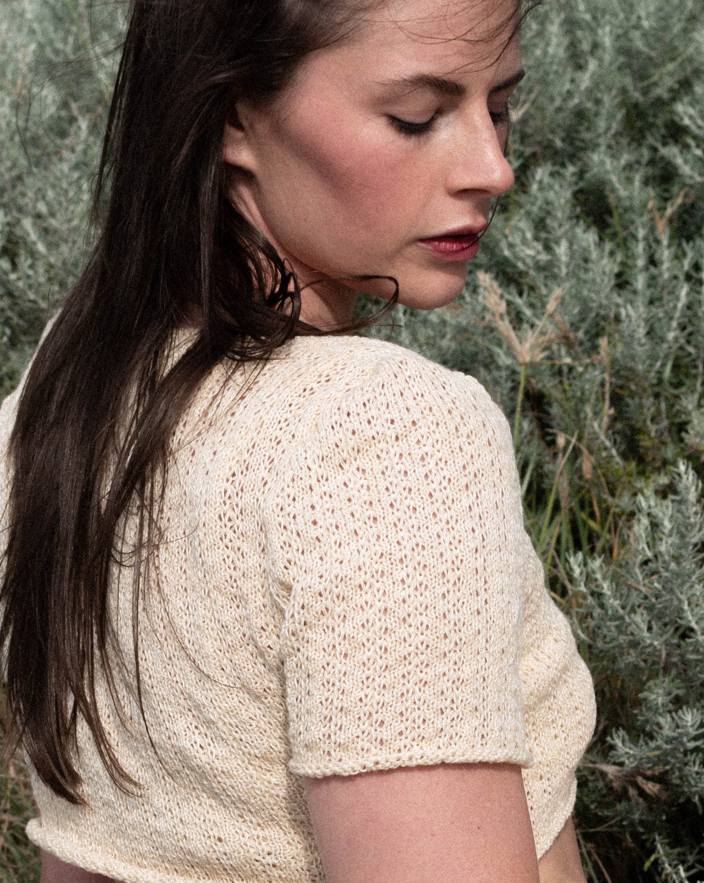Cream Knit Top
