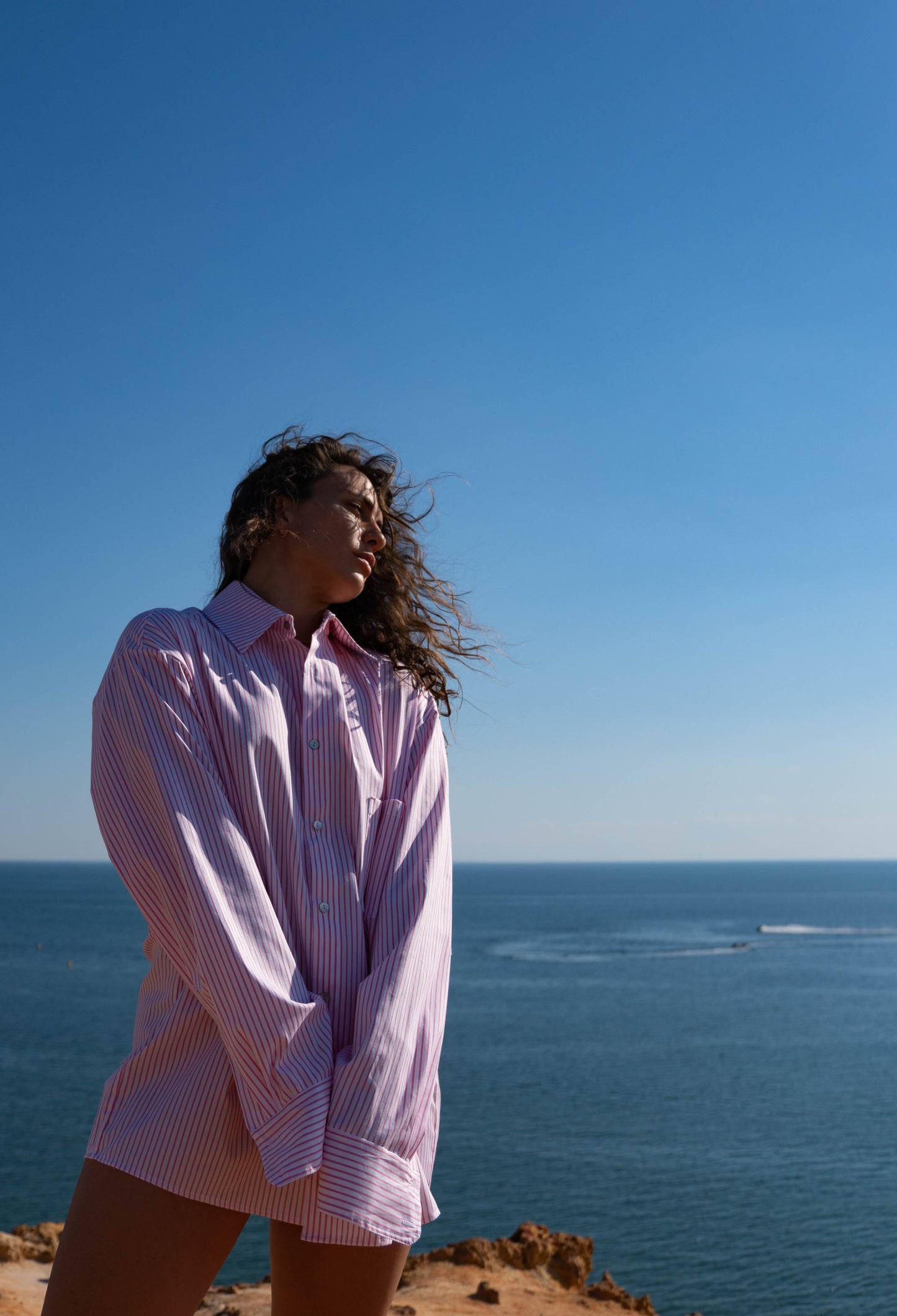 Bubblegum Stripe Oversized Shirt