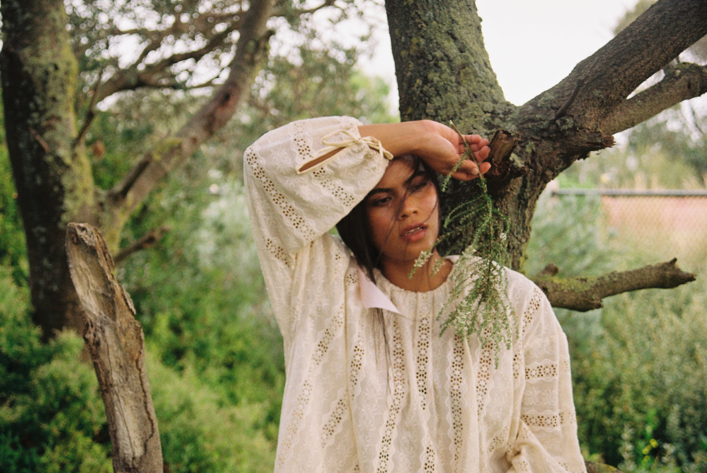 Broderie Anglaise Dress Cream