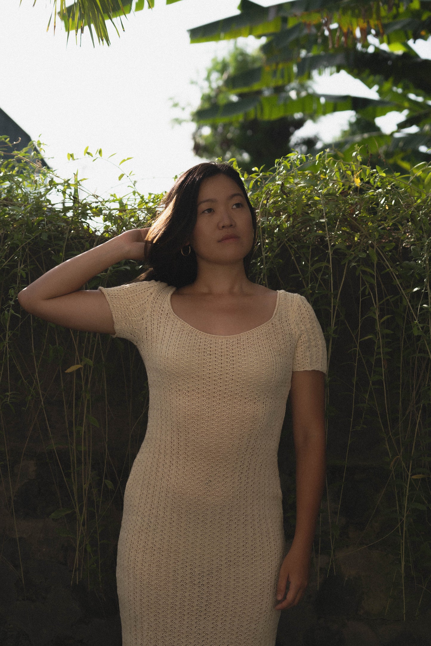 Cream Knit Dress