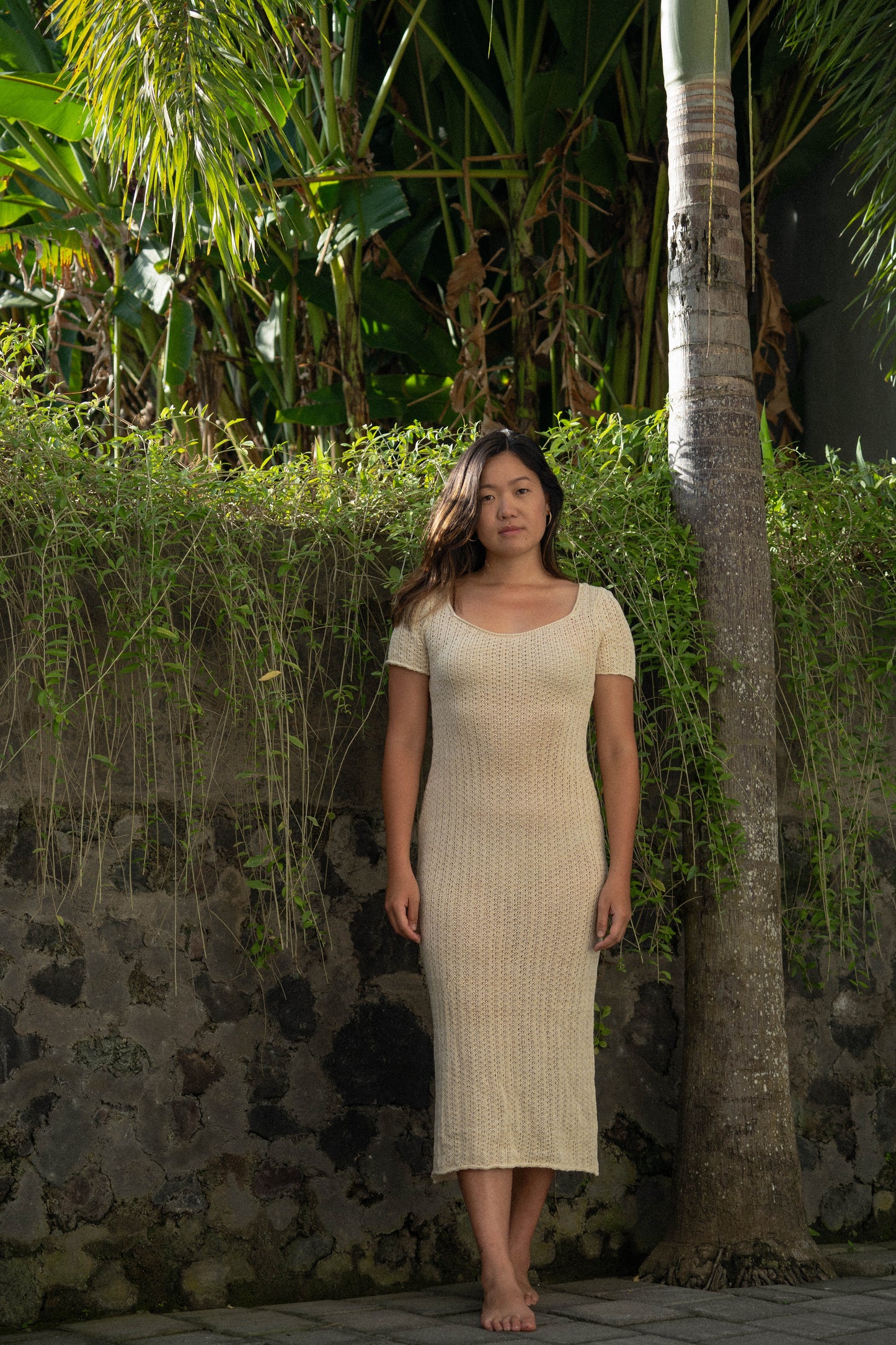 Cream Knit Dress