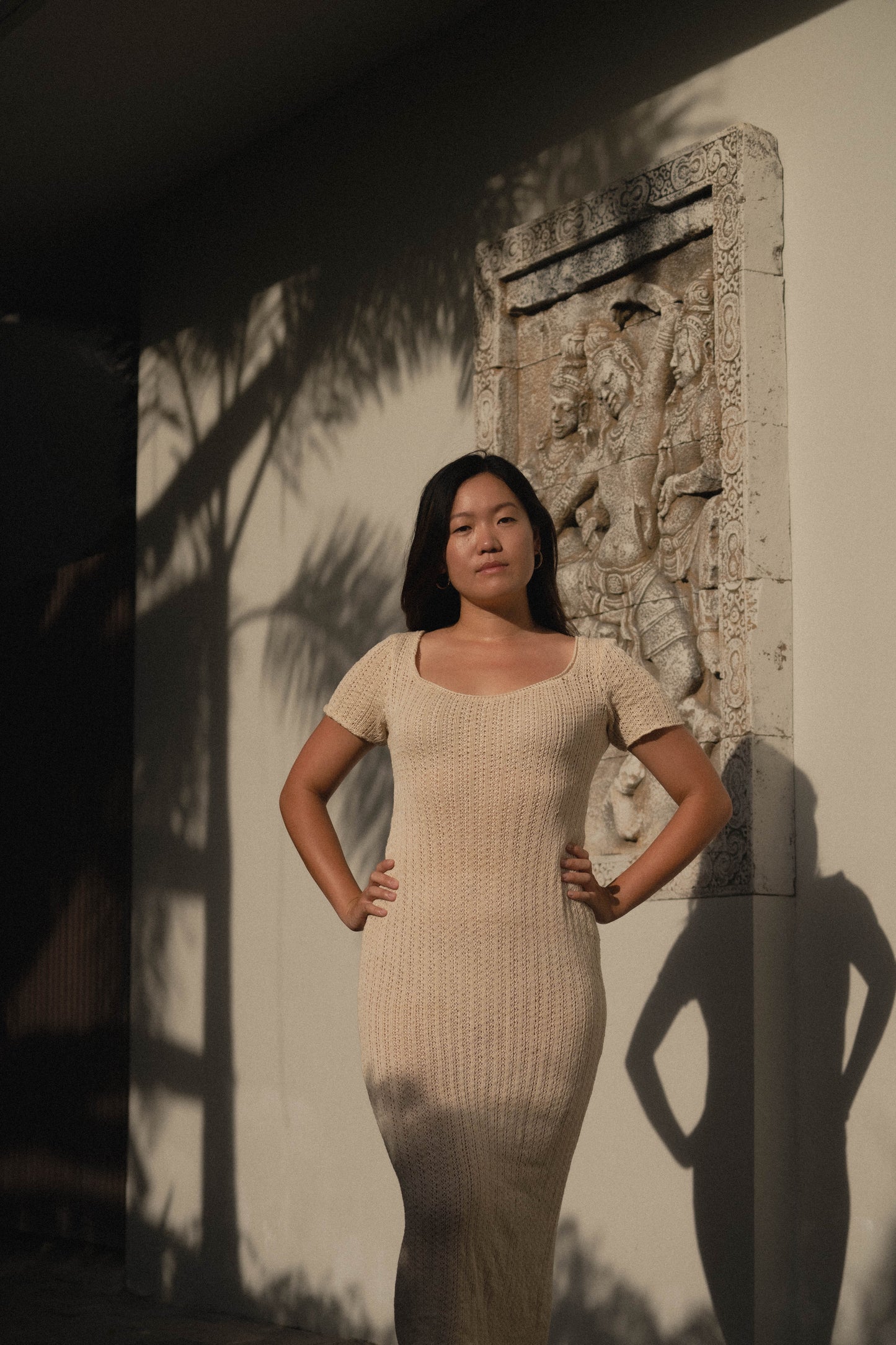 Cream Knit Dress
