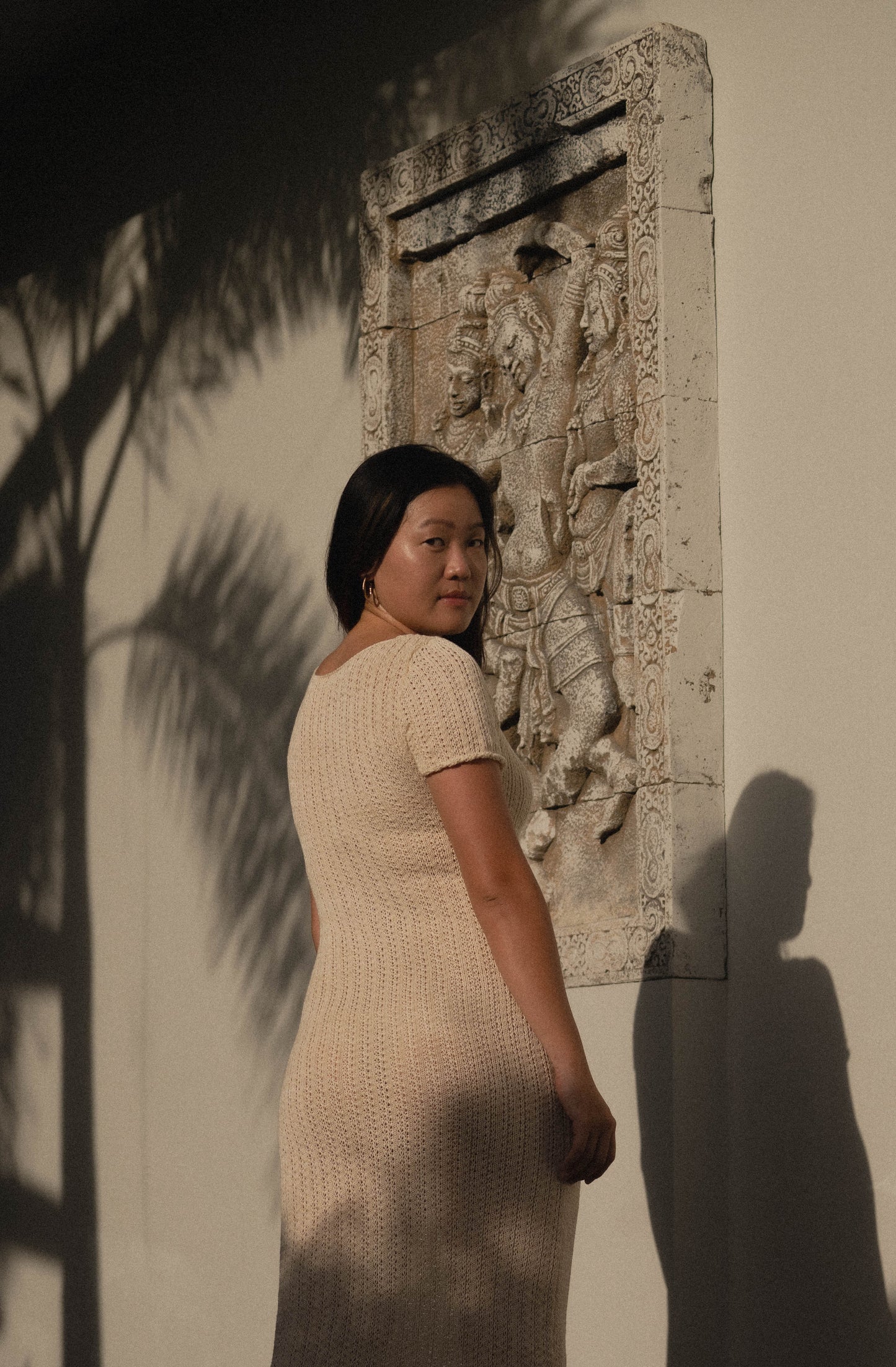 Cream Knit Dress