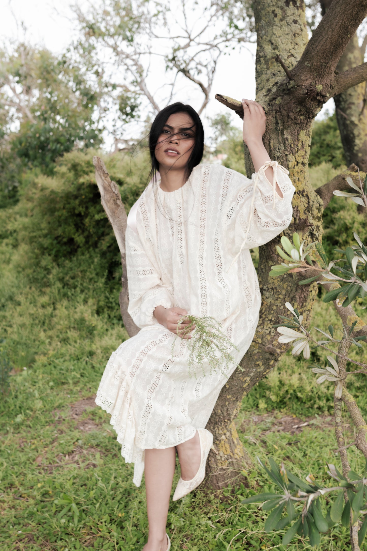 Broderie Anglaise Dress Cream