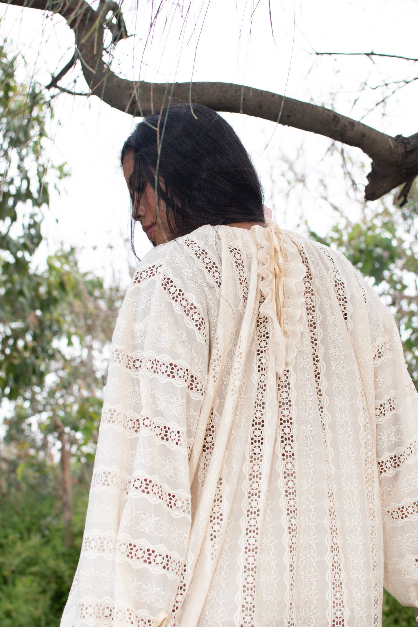 Broderie Anglaise Dress Cream