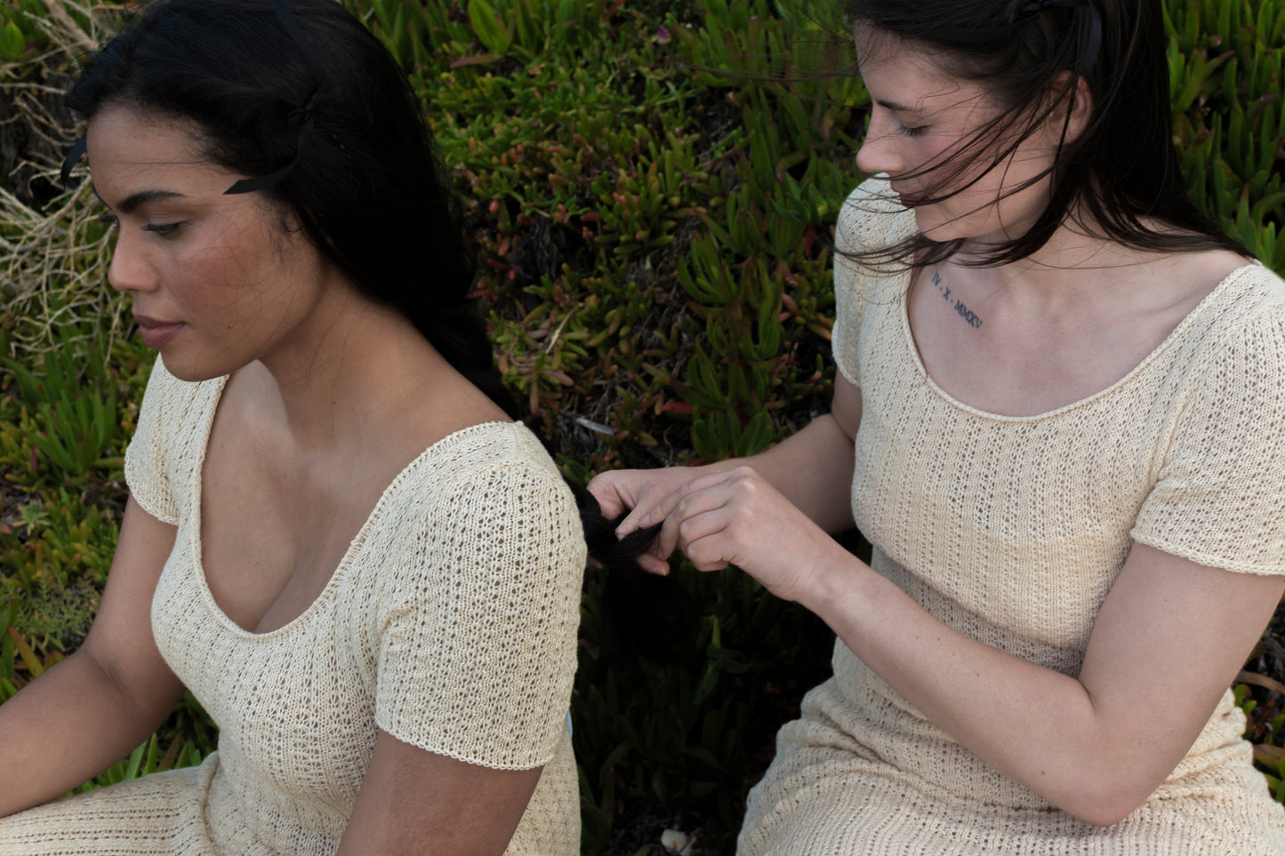Cream Knit Dress
