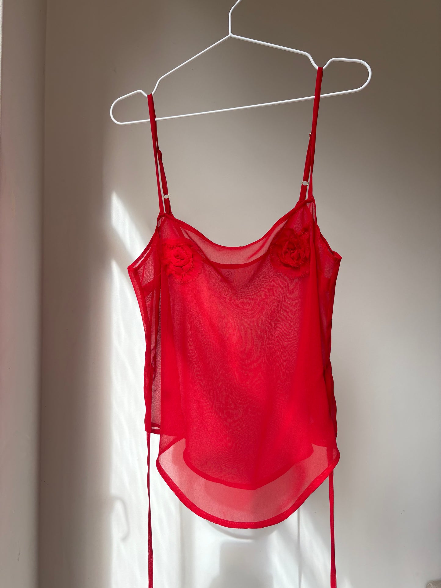Silk Top Red Rose