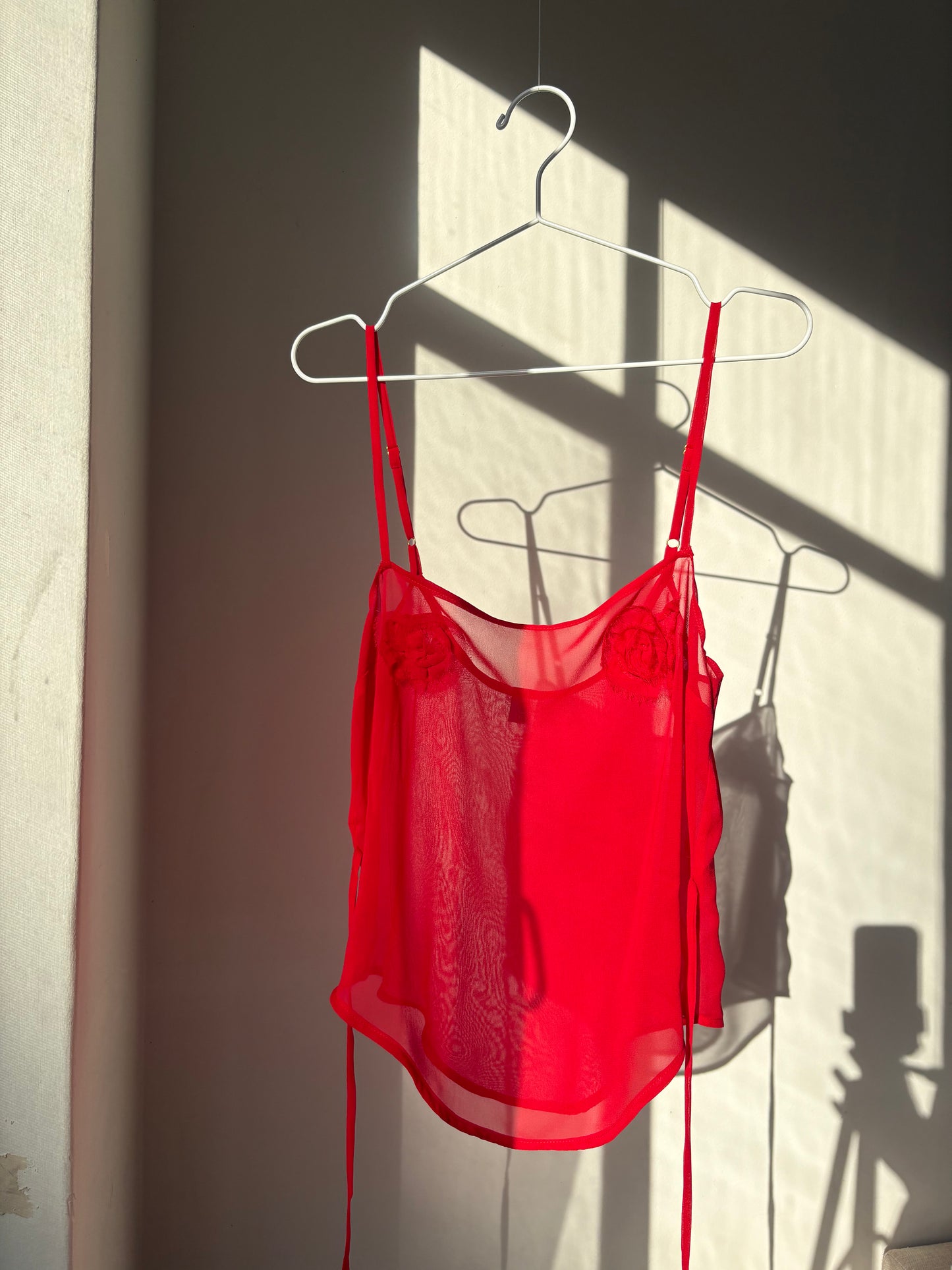 Silk Top Red Rose