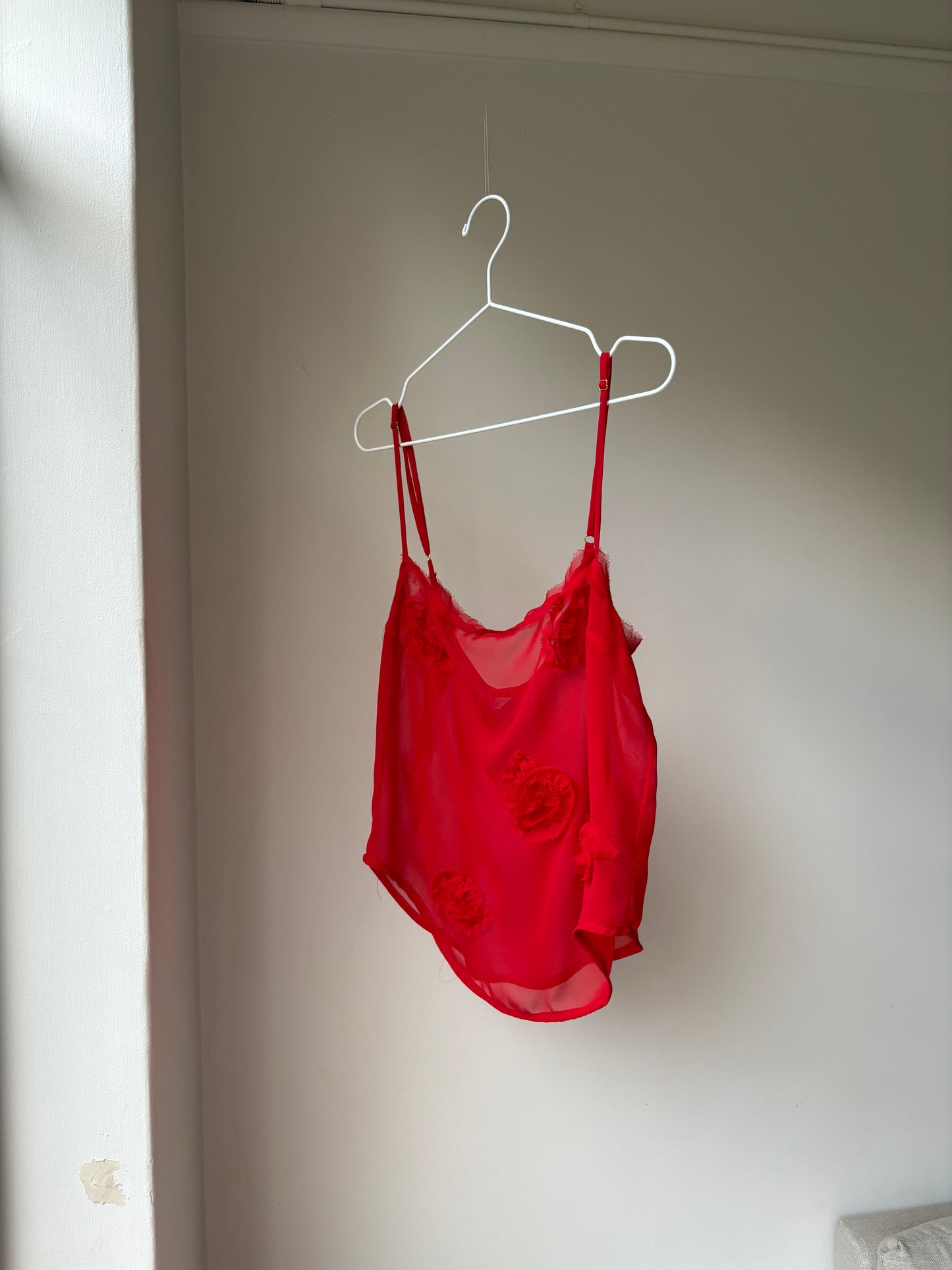 Silk Top Red Rose